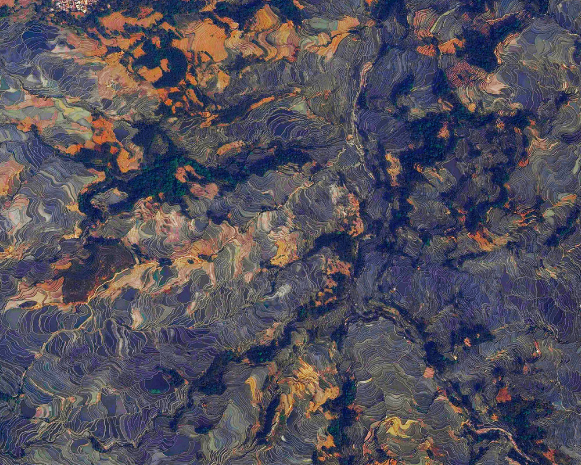 Topographic earth artwork